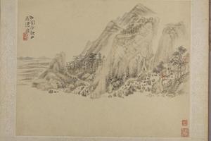吴麐仿古山水册