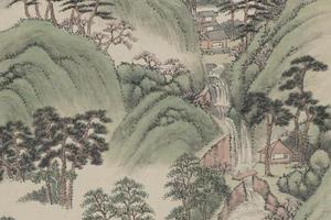 秦祖永仿古山水屏