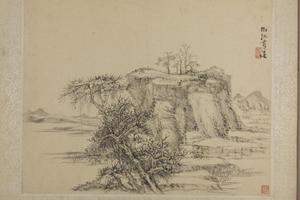 吴麐仿古山水册