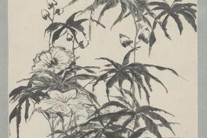 吴俊卿秋葵图轴
