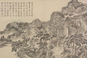 董邦达画弘历和江文通诗意图册