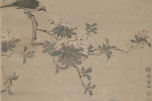 廖云锦花鸟屏