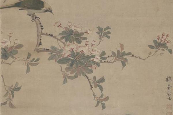 廖云锦花鸟屏