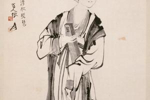 张爰仕女轴