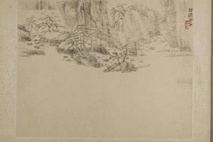 吴麐仿古山水册