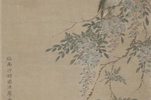 廖云锦花鸟屏
