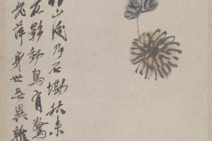 齐璜菊石花鸟轴