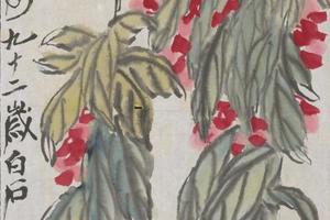 齐璜花卉轴