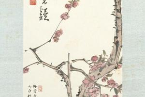 陈师曾桃花图轴