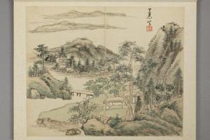 王宸山水册－蓬心写