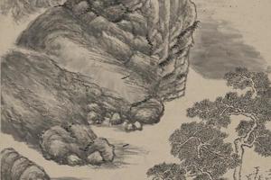 秦祖永凤阿山房图轴