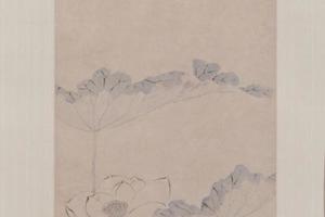 潘恭寿荷花王文治题咏轴