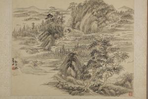 吴麐仿古山水册