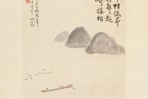 陈师曾仿沈周山水图轴