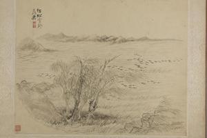 吴麐仿古山水册