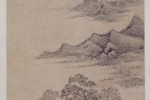 赵左山水图轴（秋林图）