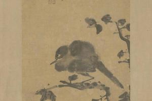 朱耷棲鸟图页