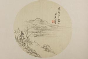 张之万山水纨扇