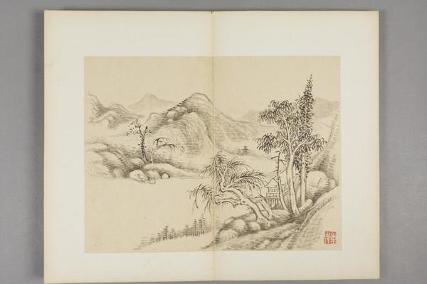 陆耀山水册