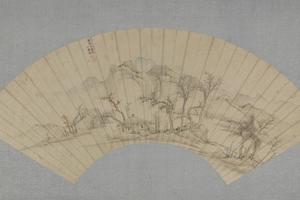 丁云鹏山水扇页