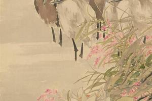 任颐花卉翎毛屏