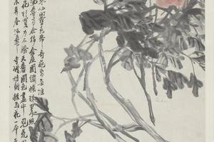 吴俊卿牡丹轴