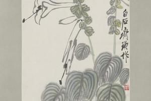 齐璜玉簪蜻蜓轴