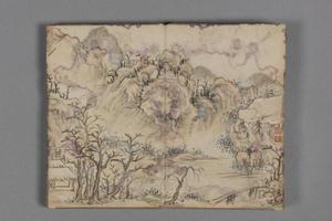 钱维城山水小册