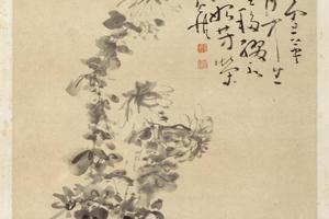 黄慎墨菊轴