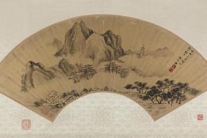 魏之璜山水扇