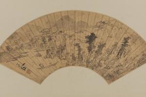 陈淳山水扇页
