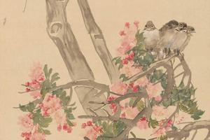 任颐花卉翎毛屏