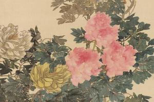 任颐花卉翎毛屏