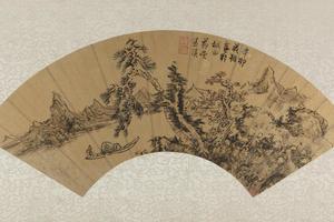 蓝瑛山水扇页
