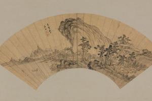 吴彬山水扇面