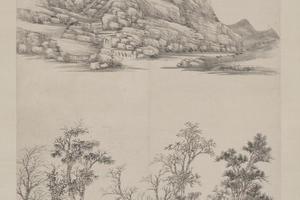王翚仿倪瓒山水轴
