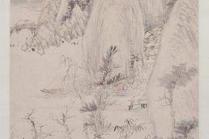 恽寿平层峦幽溪轴