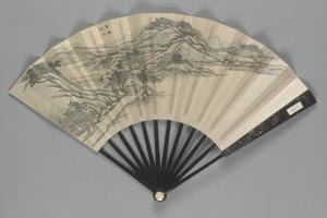清人画避暑山庄三十六景图王际华书诗成扇