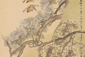 任颐花卉翎毛屏