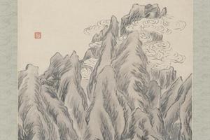 齐璜云山图轴