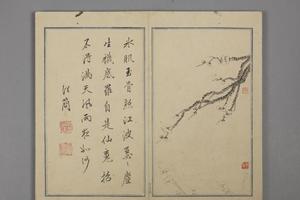 邵弥梅花文从简诗合璧册