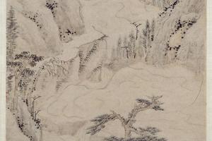 文嘉山水图轴