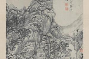 王原祁仿黄公望山水图轴