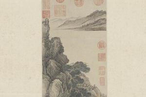 王翚藤薜乔松轴