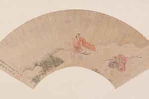 陈洪绶人物图扇页