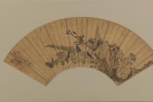 陈洪绶花蝶扇面