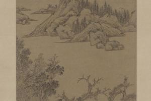 文嘉碧树晴波轴