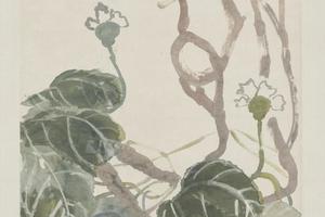 吴俊卿葡萄葫芦轴