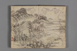 钱维城山水小册