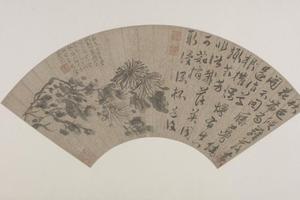 陈淳墨菊扇页